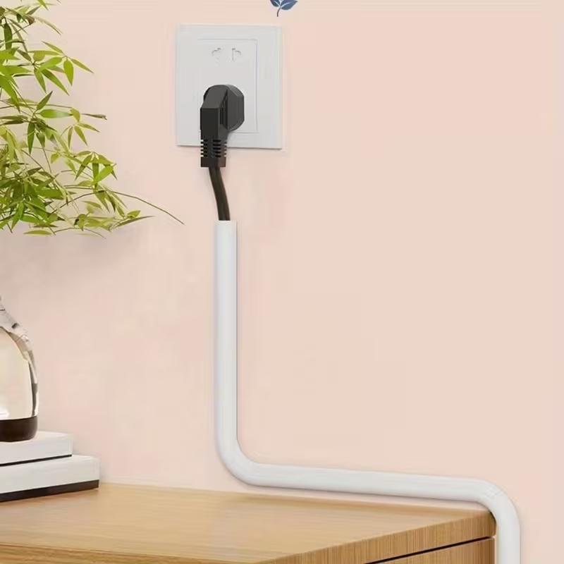 1pc 3Meters Flexible Self-adhesive Cable Protection Sleeve, Self-Adhesive Curved Wire Cover for Floor Wiring, Suitable for Home Use to Prevent Tripping 