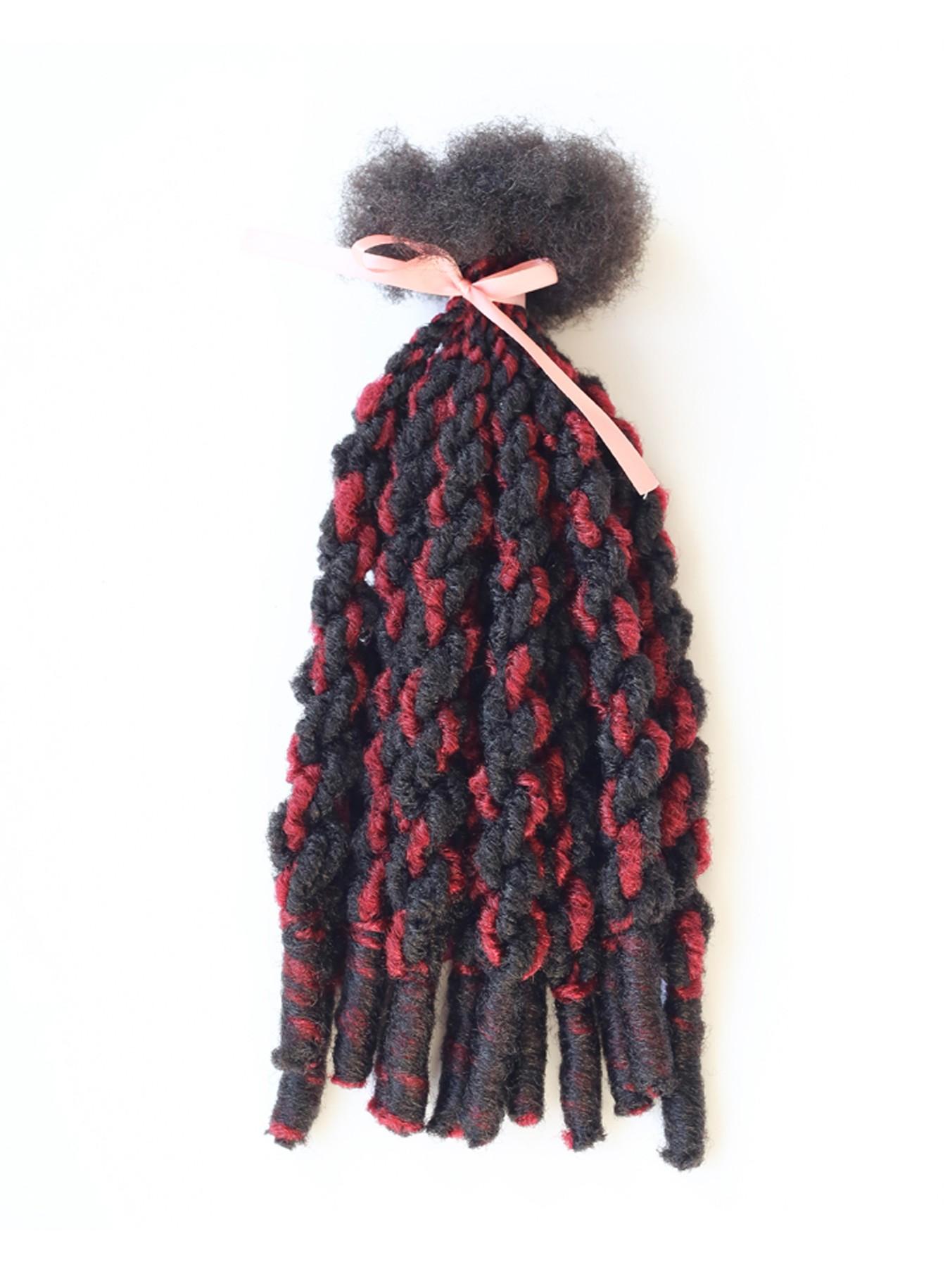 Double Twist Men's Crochet Hair Extensions, 14 Inches, 12 Pieces, Lemon Braid Style, Stylish and Versatile Hair Accessories