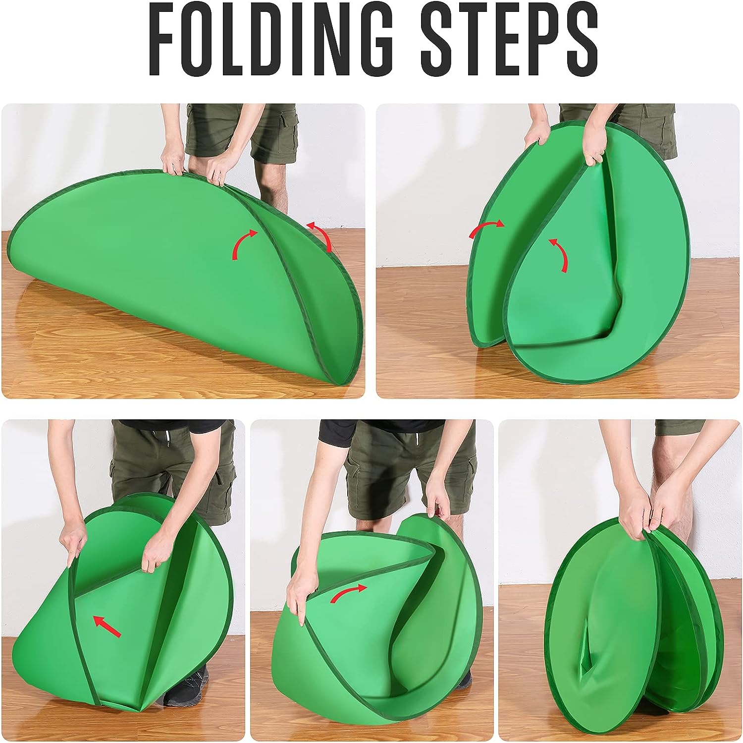 Foldable Studio Background Frame, Live Room Props Background Frame, Background Frame Green Screen for Live Photography, Game Live Broadcast, Photography Equipment