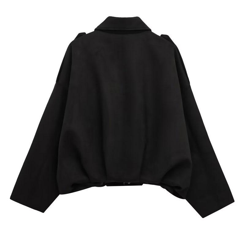 Women's New Aviator Jacket, Casual Zip Up Winter Jacket, Oversized Pilot Jacket Cropped Fit, 2025 Streetwear Short Jacket for Women, Coats, Outerwear, Long Sleeve, Womenswear