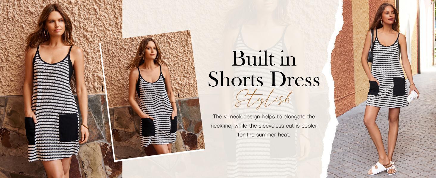 Imily Bela Women's Summer Mini Dress Casual Workout Tennis Dress with Shorts Sleeveless Althletic Dresses Outdoorfun Imily Bela Women's Summer Mini Dress Casual Workout Tennis Dress with Shorts Sleeveless Althletic Dresses Outdoorfun