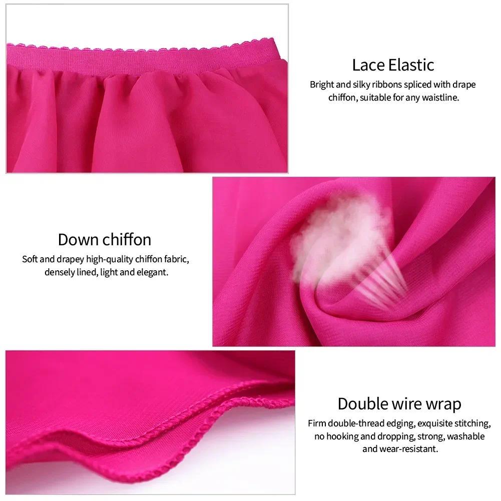 Ballet Skirt Girls Dancing Toddler Kids Dance Chiffon Skirt Elastic Waist Short Dance Skirt for Girls Tutu for Ballet