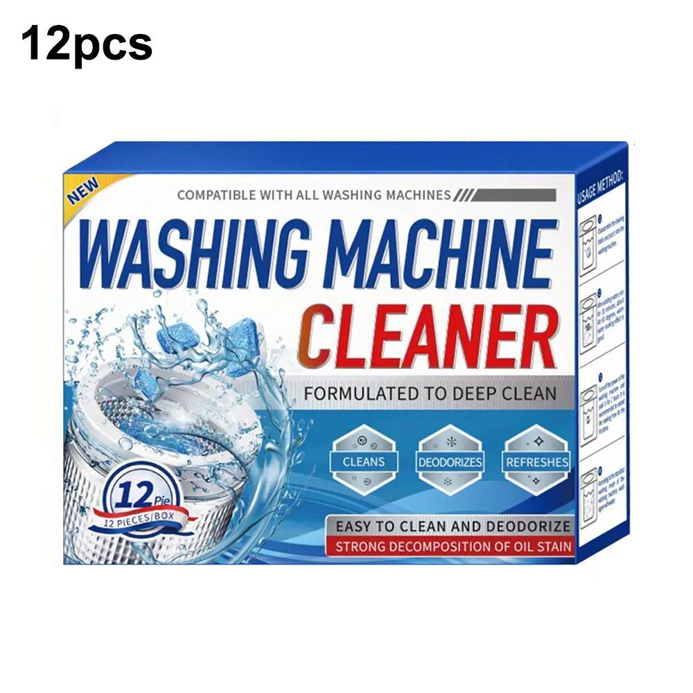 Washing Machine Cleaner and Descaler 12/24 Tablets per Box, Deep Cleaning Tablets for Front-Load and Top-Load Washers, -Friendly Deodorizer, Provides 12 Months and 24 Months Supply