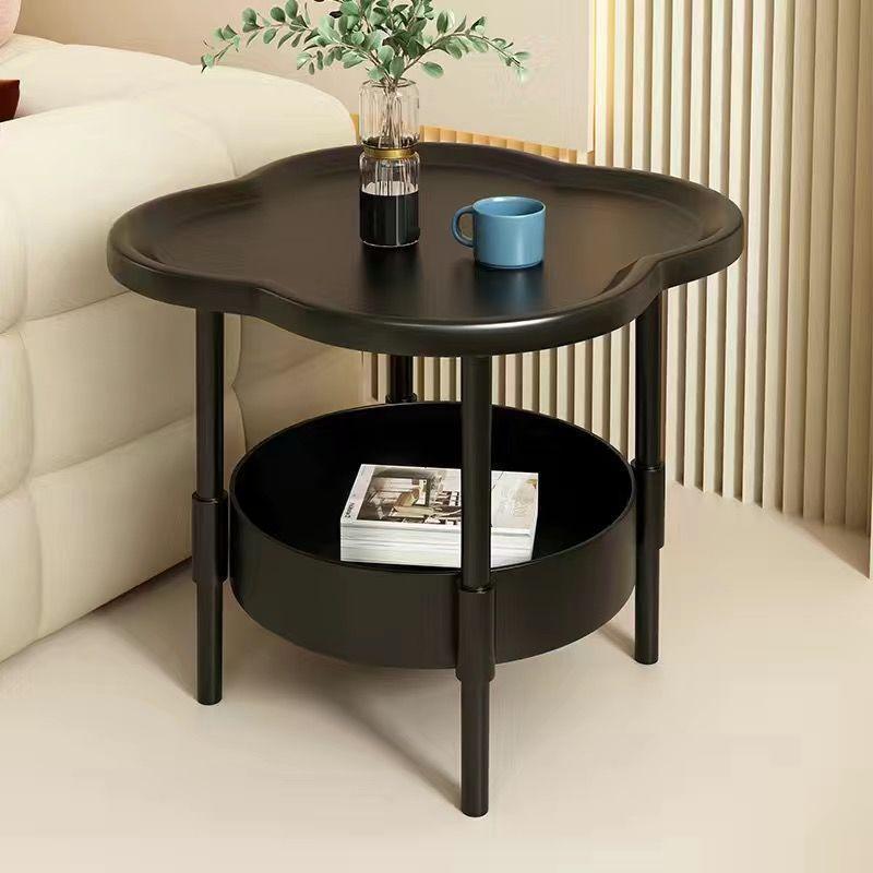 Creative Small Coffee Table for Home, Modern Minimalist Bedside Table with Storage, Mobile Nightstand for Living Room and Bedroom