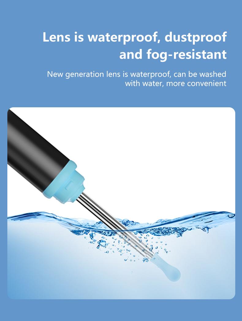 Silicone Ear Hygiene Set, HD Visual Earwax Removal Tool with Camera, 1296P HD Camera Ear Cleaner, Compatible with iPhone and Android Phones, Springtok, Spring Gift Set