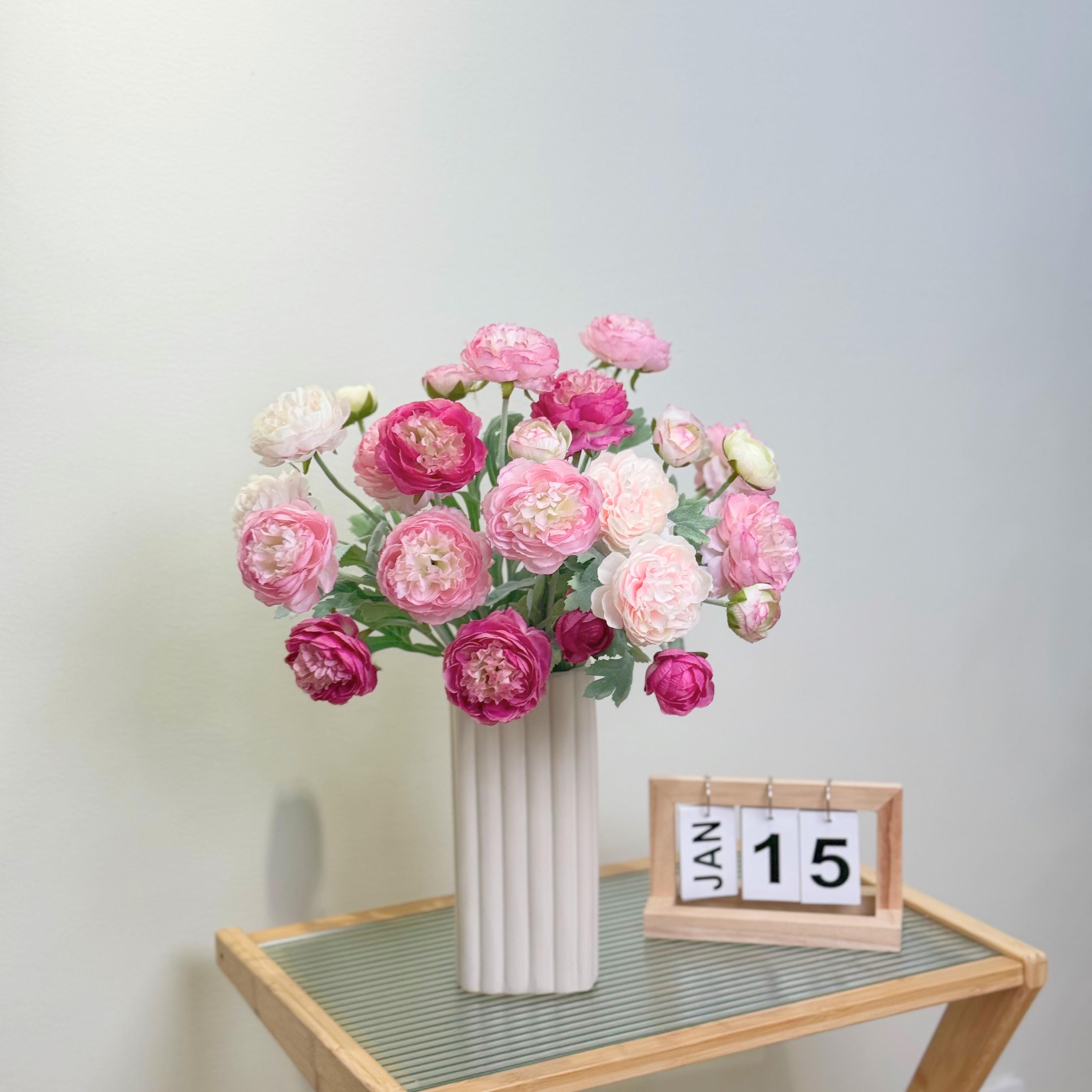 Molilito Peony Bouquet — 20 Stems (≈60 Heads), 50 cm, Bendable Stems for Wedding & Home Décor (Vase Not Included)
