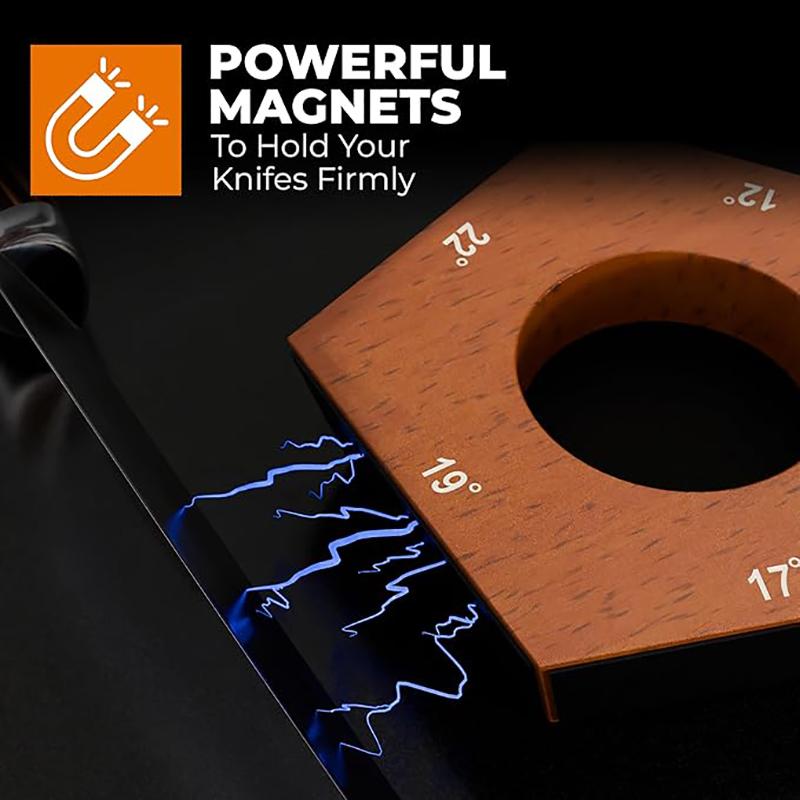 Rolling Knife Sharpener Engineered for Straight Edge and Premium Stone Set for sharpening 5