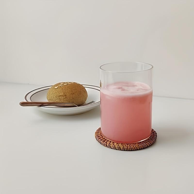 2pcs/4pcs Autumn-Inspired Rattan Braided Decorative Round Coaster - Elegant Home Decor Tableware Accessory