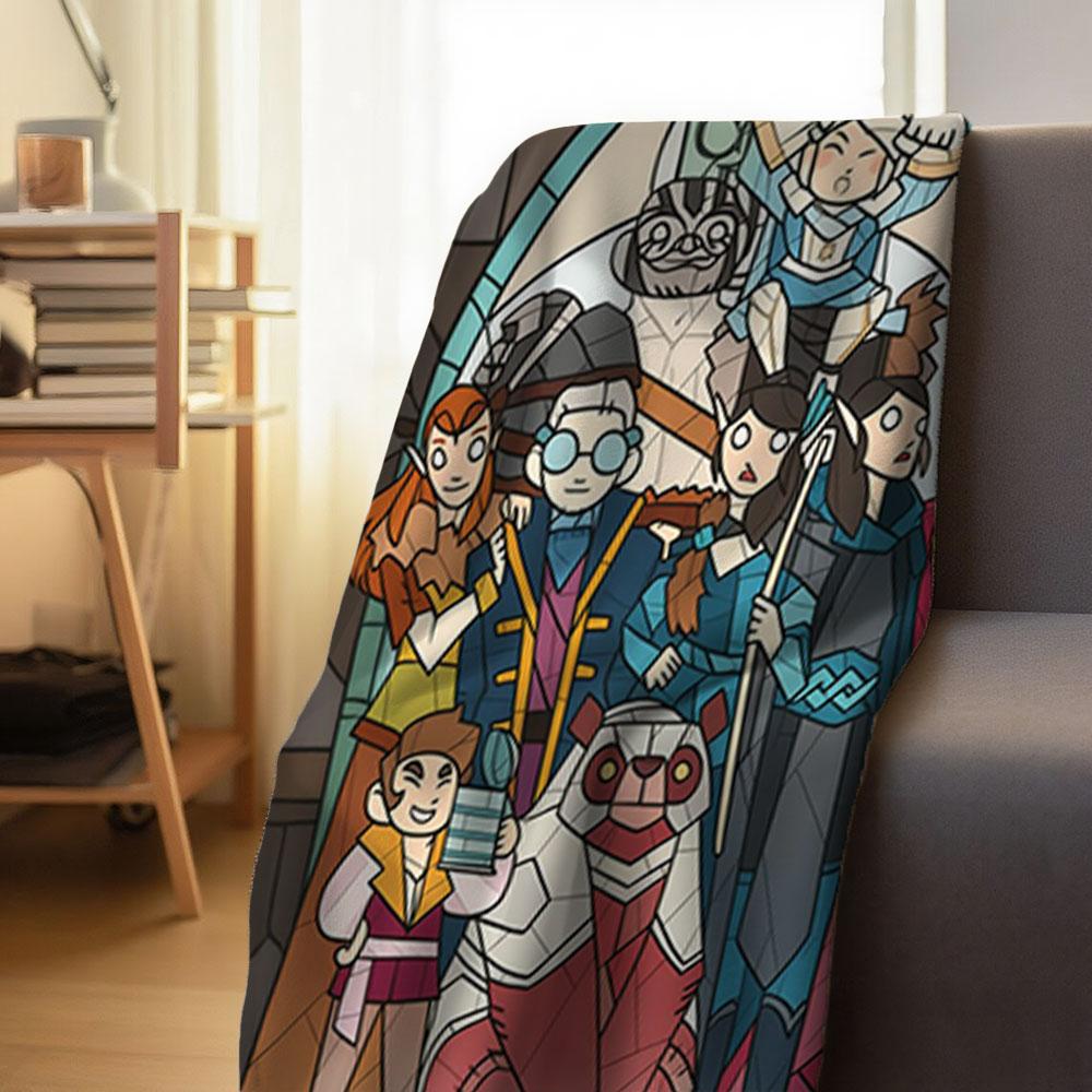 Role-Themed Polyester Flannel Blanket - Modern Style, Thick Fleece Blanket, Snuggle Blanket for Bedroom, Couple Memorial Blanket, Oversized Warm Blanket, Area Blanket for Living Room