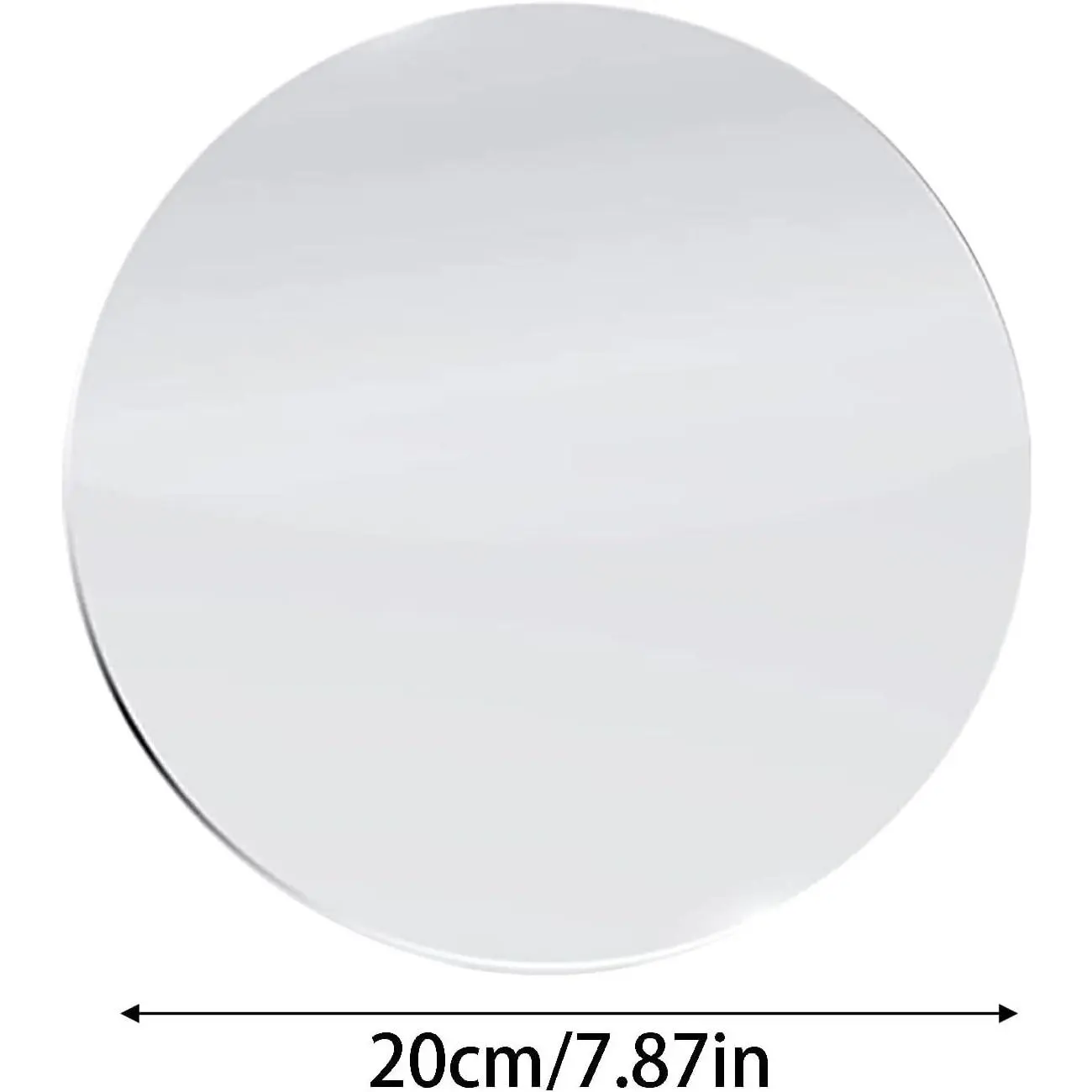 8 inch Glass Round Circle Wall Mirror for Bathroom Living Room Home Decor, Small Round Mirror Plate Trays for Wedding Table CenterpiecesGift