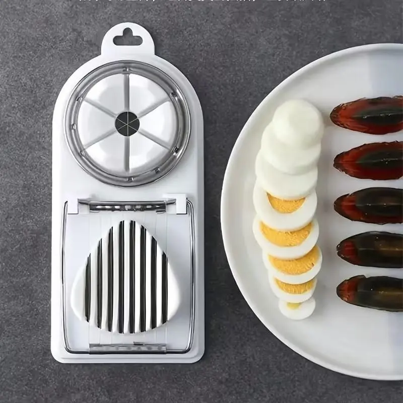 Multifunctional Egg Cutter for Hard-Boiled Eggs, 2-In-1 Egg Slicer/cutter/dicer/slicer, Kitchen Tool, Home Use, Easy to Use