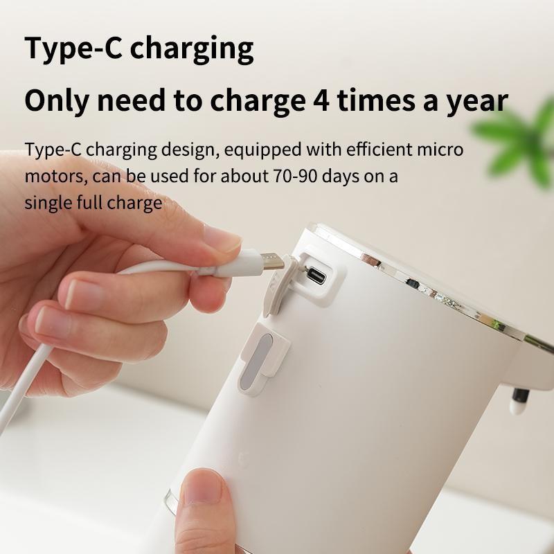 Automatic Wall-Mounted Infrared Sensor Foam Hand Sanitizer Machine, USB Rechargeable, Hygienic Home Bathroom Accessory, Smart Soap Dispenser