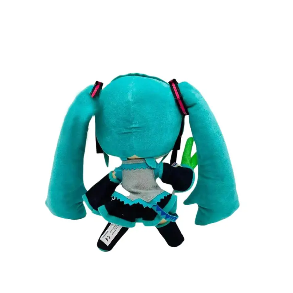 Adorable Hatsune Miku Plush  Fluffy Anime Stuffed Doll with Signature Pigtails  Cuddly Figure for Collectors & Gift Giving