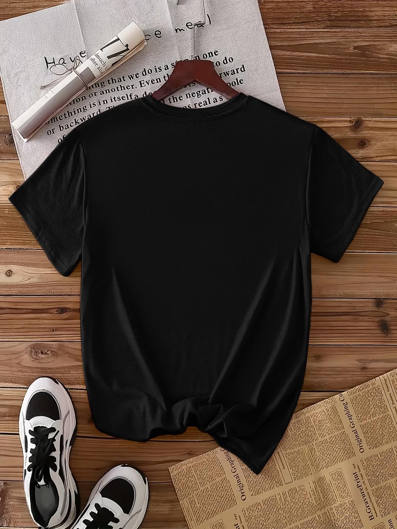 Elegant Jasmine Print Short Sleeve T-Shirt for Women, Loose Fit Round Neck Top, Summer 2026 New Arrival, Versatile Office Wear