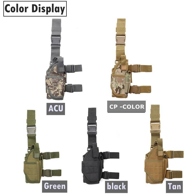 Multifunctional Tactical Leg Gun Holster, Outdoor Sports Leg Bag Quick Draw Pouch, Universal Camo Hunting Bag