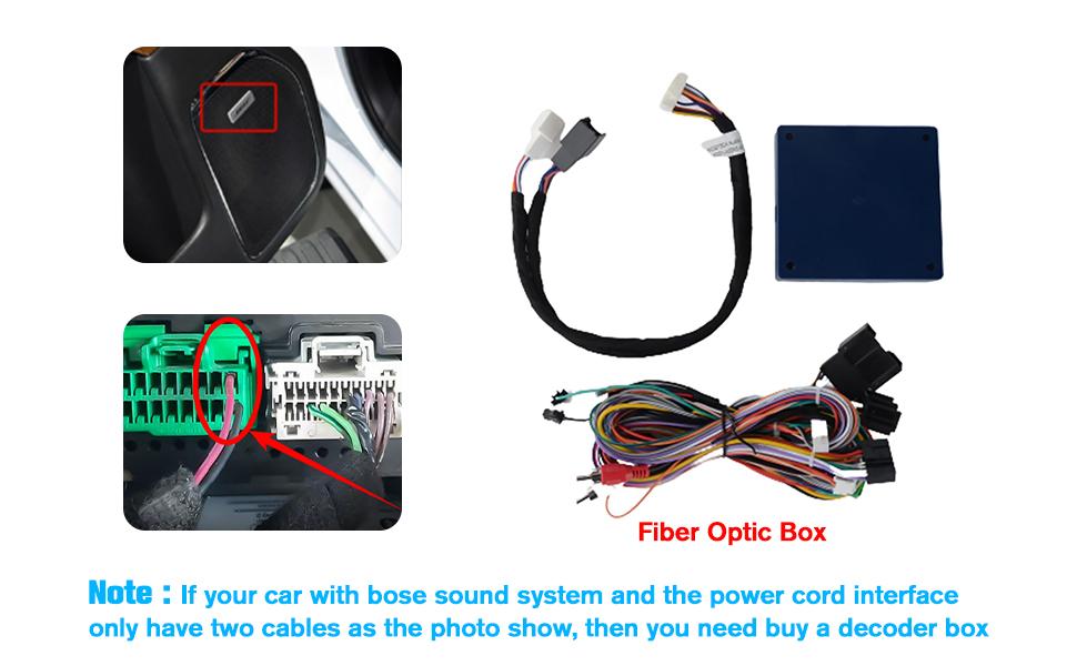 Car Stereo for Chevy Silverado GMC Sierra 2014-2018 touch screen has Android Auto Wireless Carplay, Bluetooth WIFI supports GPS Navigation（With Bose system, you need to purchase an additional fiber optic box! ! !）