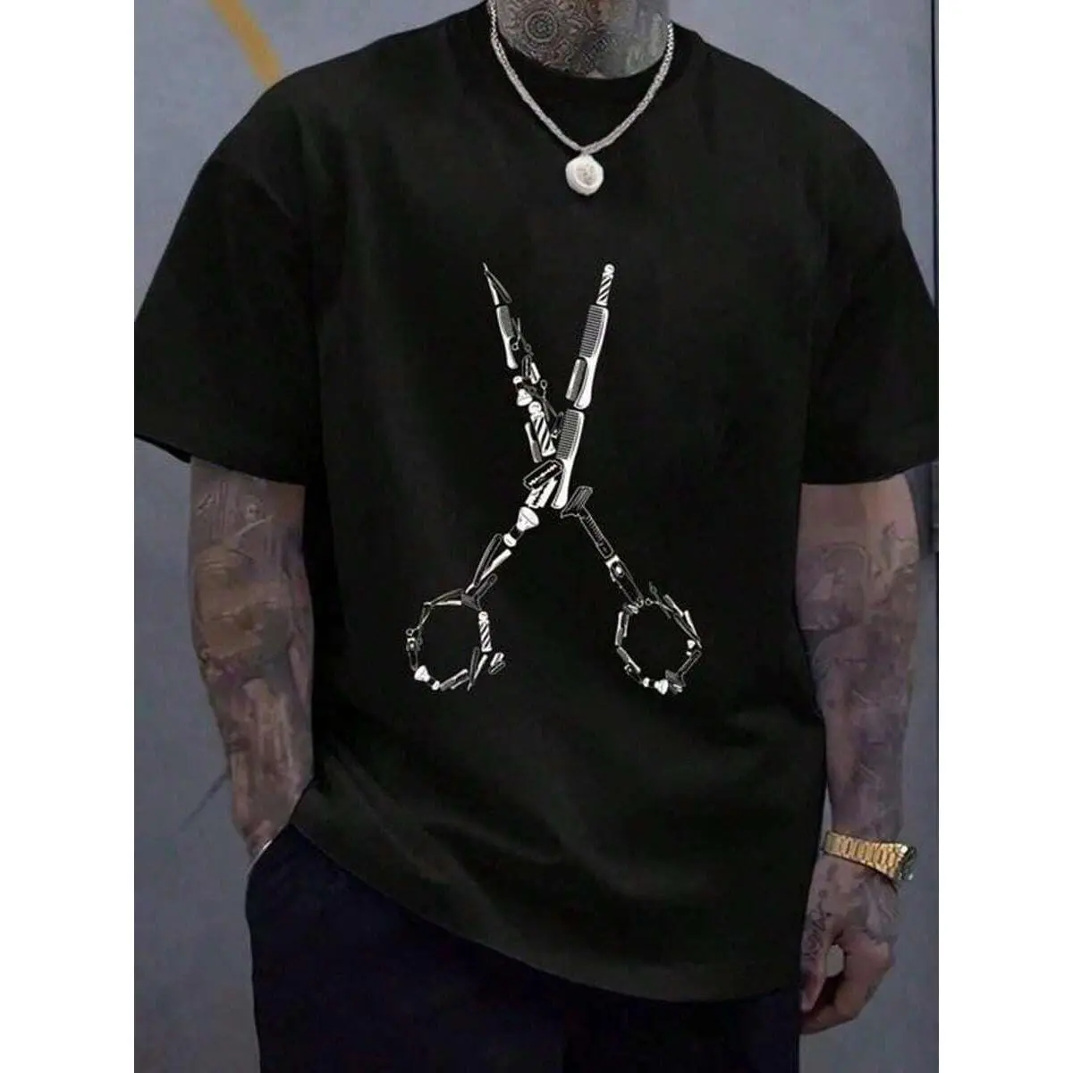 100 % Cotton Barber Hairdresser For Barbershop Owner Gift Haircut Stylist T-Shirt Women's En's Graph Vintage Shirts Graphic Tees En Camisas Para Hombr