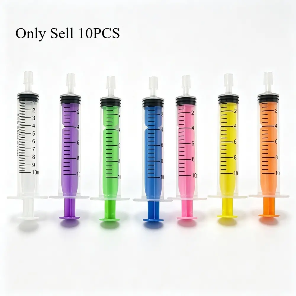 Pump Syringe Tool for Quantitative 0.34oz Bottles, 10pcs Cosmetic Plastic Refillable Perfume Syringe, Ideal for Distribution