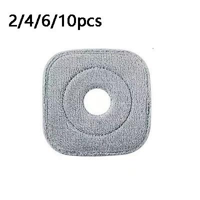Detachable square cleaning mop pad, square flat floor mop cloth, washable and durable replacement mop cloth, mop head, soft mop cloth filler, cleaning supplies, cleaning tools.