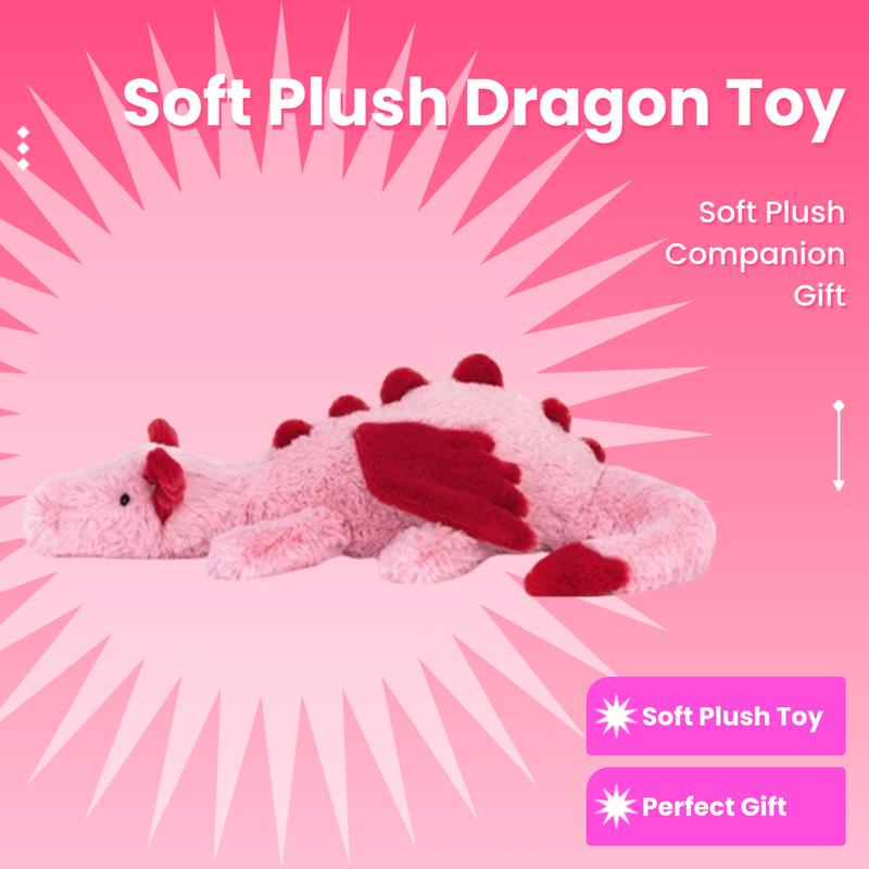 Heart Dragon Plush Toy, Soft and Cuddly Stuffed Animal, Perfect Gift for Kids, Birthday Present, Girls Party Favor