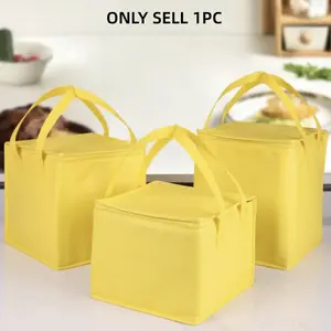 Lake Blue Outdoor Insulated Bag, Large Capacity Food Keeper, Portable Zipper Design, Ideal for Bakery, Seafood, Picnics, Lunch Boxes