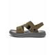 Men's Solid Color Dual-Wear Velcro Sandals Thick-Soled Breathable Beach Shoes Non-Slip Wear-Resistant Outdoor Water-Slippers