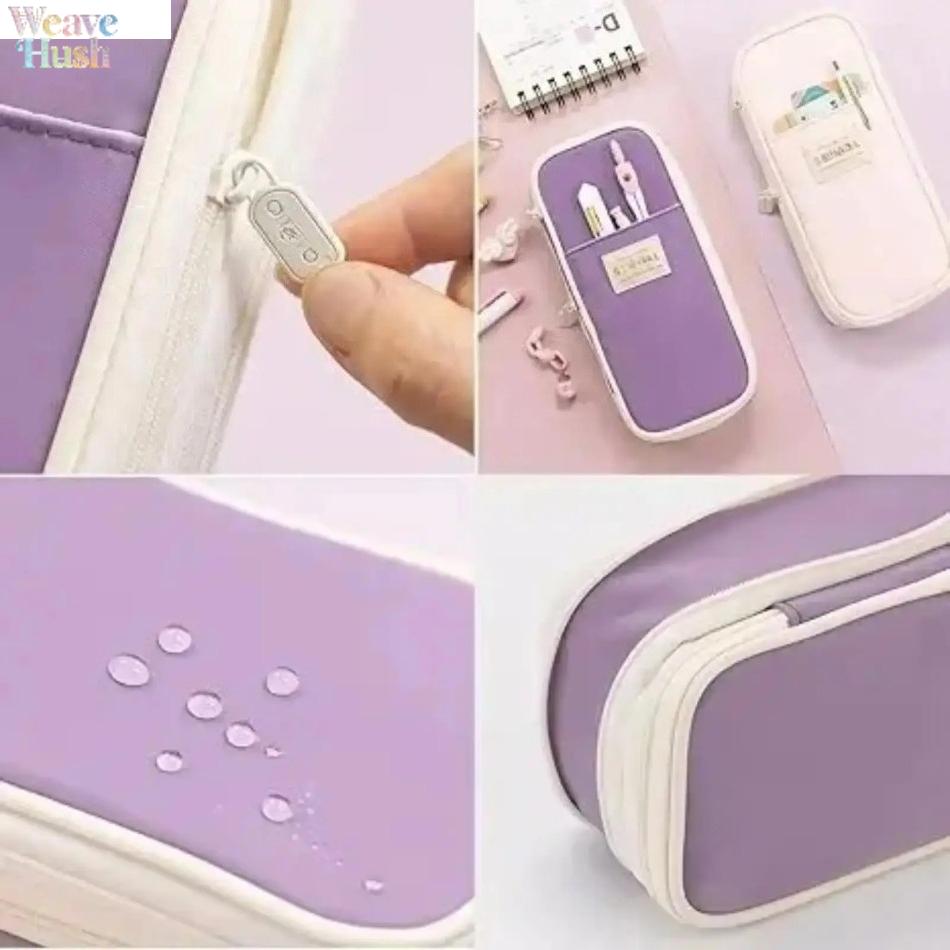 Colorful Gradient Cute Stationery Storage Organizer, Large-Capacity Zippered Pencil Pouch for Teen Girls, Ideal for Back to School Shopping and Gifting