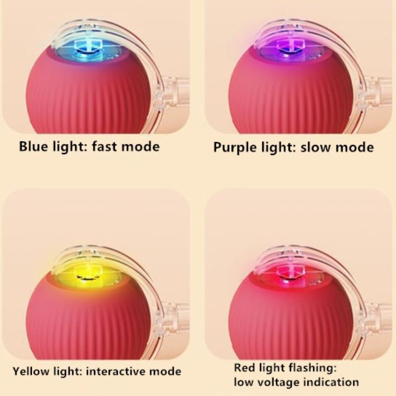 Automatic Cat Toy Ball Self-Entertainment Smart Interactive Kitten Wand, Energy Consuming Electric Dog Ball, Automatic Rolling Ball, Fun Pet Toys for Cats and Dogs