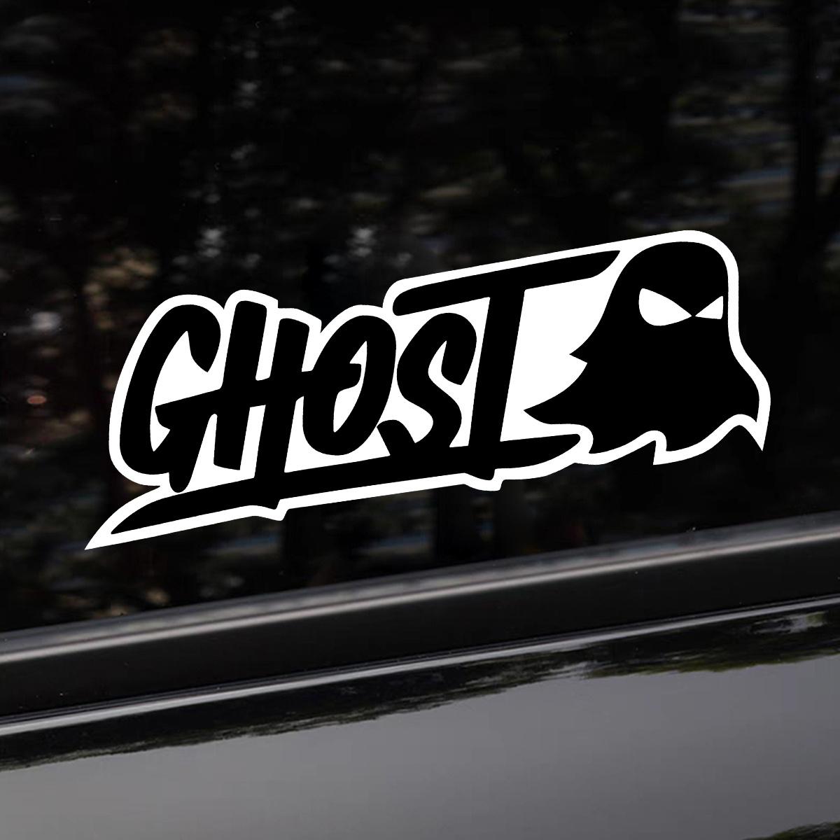 1PC Waterproof vinyl sticker decal for motorcycles and cars, featuring a ghost design, perfect for your motorcycle windshield and body, Motorcycle Stickers, Waterproof Vinyl Decals