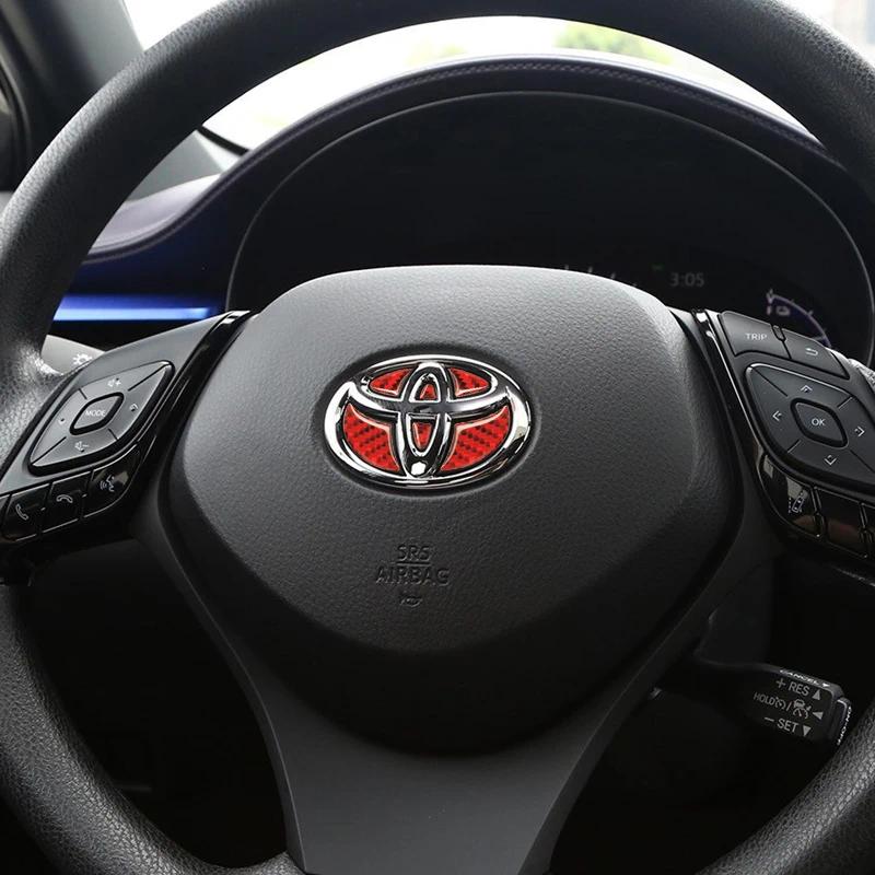 Car Steering Wheel Decal, Carbon Fiber Design for Toyota Hilux Prius Avensis Auris Verso Corolla Camry, Durable & Stylish Accessory, Car Accessories
