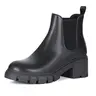 Athlefit Women's Classic Chic Slip-On Chelsea Ankle Boots - 2.3-Inch Low Chunky Comfortable Heels, Round Toe, Lug Outsole Footwear for Daily Wear, Office Work Walking Shoes