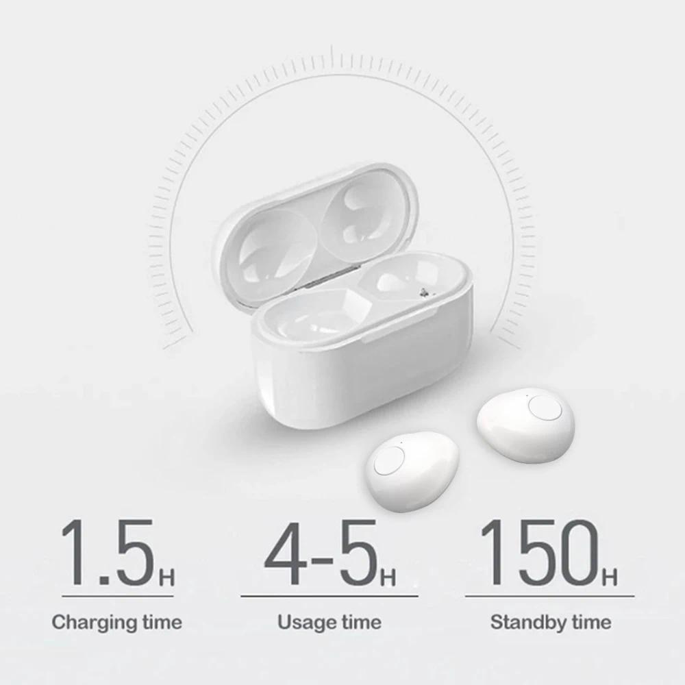 Invisible Earphones Mini Headphones V5.2 Bluetooth TWS In-Ear Earbuds Noise Reduction Wireless Sleep In-Ear Earbuds With Micr