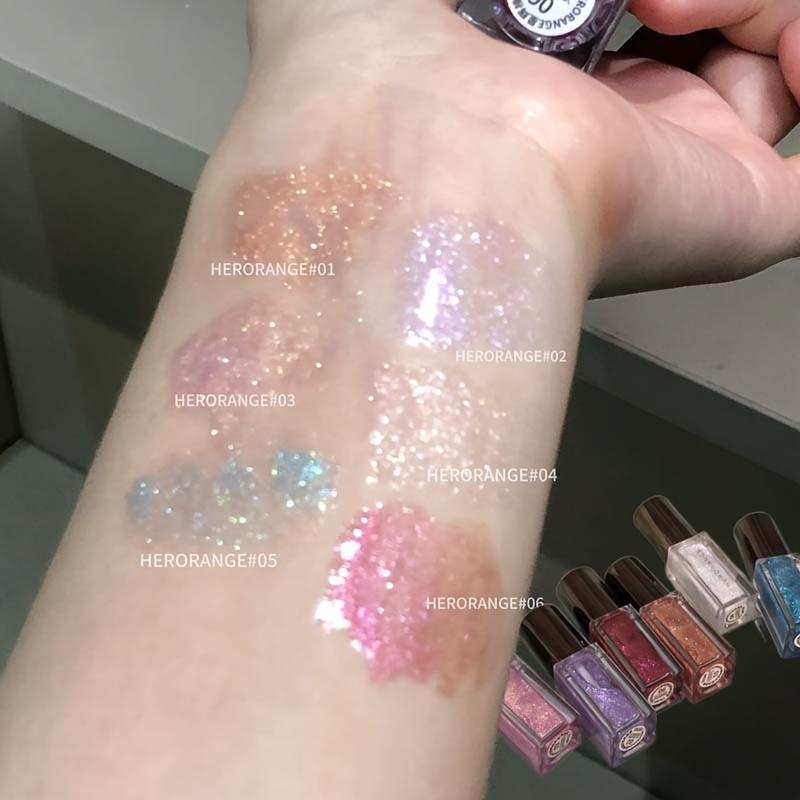 Shimmering Glitter Lip Gloss, Radiant Metallic Pearl Finish, Shiny Makeup Effect with Long-Lasting, Non-Sticky Formula, Suitable for All Skin Types