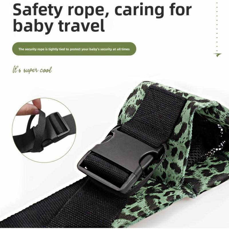 Baby Carrier Slung, Portable Lightweight Anti-Slip Bottom Seat, Leopard Print Design, Unisex Infant & Toddler Wear, Travel, 10-30 Lbs Capacity
