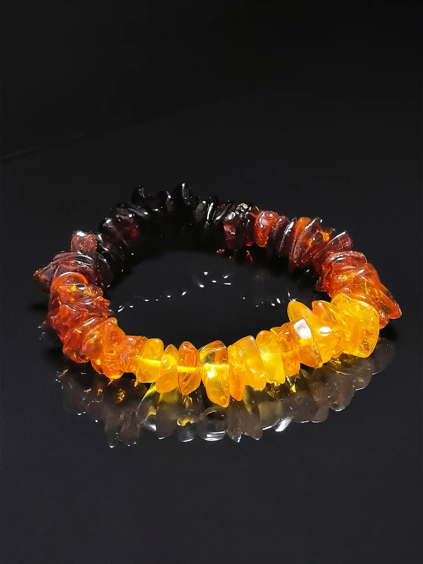 Natural Amber Elastic Adjustable Bracelet, Boho Style, Handmade Baltic Amber, Sun Symbol, Earth Symbol, Love Symbol, Protective, Daily Wear, Gift