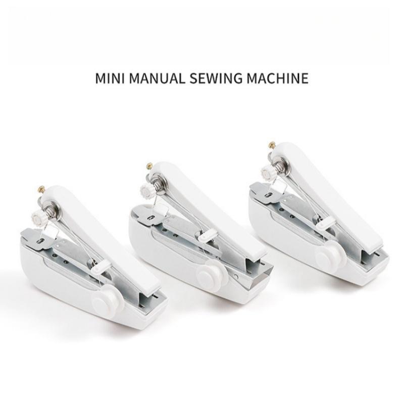 Portable Mini Handheld Sewing Machine Set, Sewing Supplies Crafts, Compact Quick Stitch Tool for Fabric and Clothing Repair, No Power Needed, Durable Design Mini household sewing machine for repairing clothes