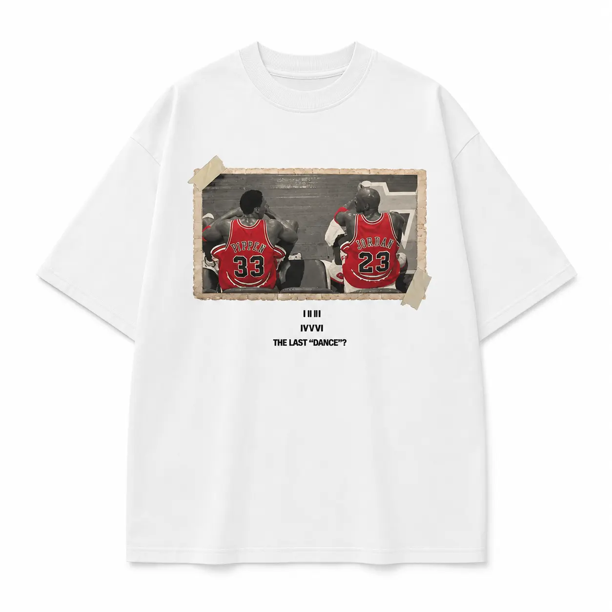 Men's Crew Neck Short-Sleeve Casual Loose Cotton Tops, Michael Jordan Scottie Pippen The Last Dance Basketball Graphic Tee (100% Cotton, Also for Women)
