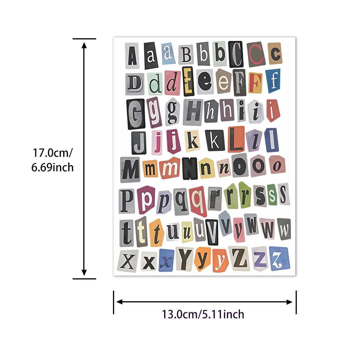 287 Piece Beautiful Alphabet Number Symbol Stickers, Vintage Decals for Diaries, Laptops, Phone Cases, DIY Crafts, Students, Teens