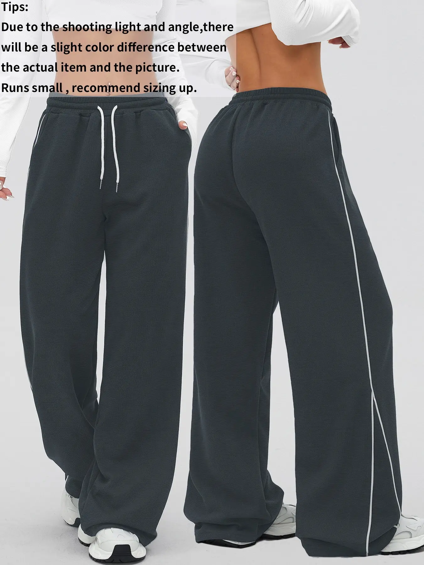 Women's High Waist Loose-Fit Jogger Pants with Pockets, Casual Plain Design, Ideal for All Seasons, Outdoor Running & Gym Workout