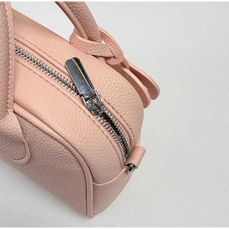 Women's Retro Solid-Color Minimalist Shoulder Bag - Compact Clutch for Daily Commuter Use