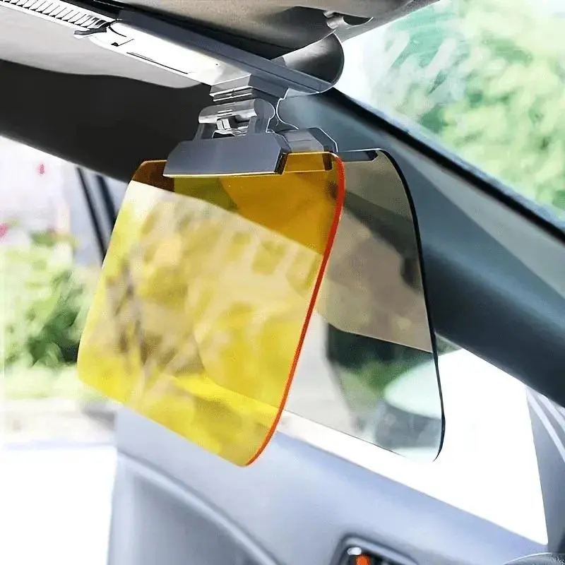 1pc Two-In-One Car Sun Visor Polarized Sun Visor Transparent Anti-Glare Adjustable Day Night Driving for Auto Safety Driving Car Sunshades