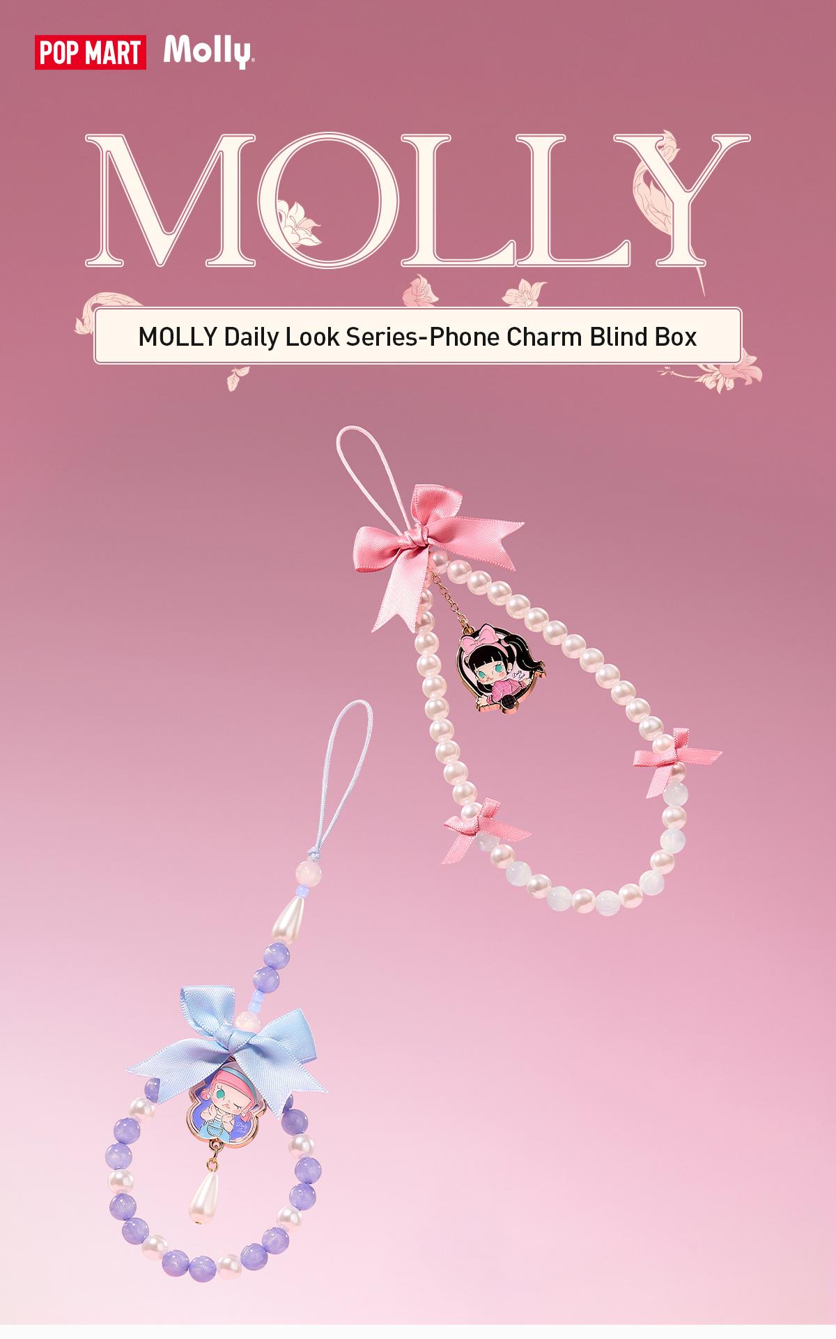 POP MART MOLLY Daily Look Series-Phone Charm Blind Box, Mystery Box POP MART MOLLY Daily Look Series-Phone Charm Blind Box, Mystery Box
