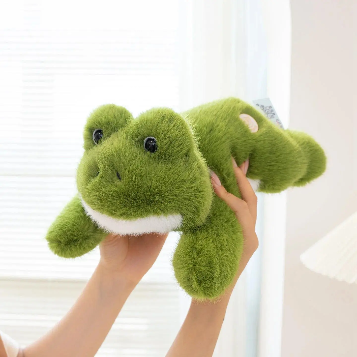 Hot Simulation Giant Frog Plush Toy Stuffed Animals Plushies Green Lying Frogs Throw Pillow Cushion Home Deco For Kids Gift
