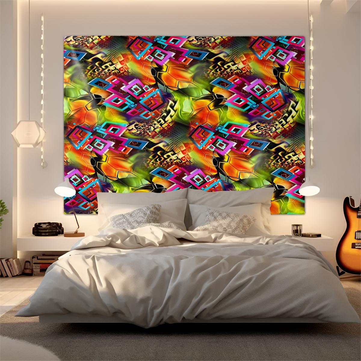 1 Pcs Boho Paisley Printed Tapestry, Vintage Ethnic Style Wall Hanging, HD Digital Print Tapestries, Soft Durable & Lightweight, Ideal for Bedroom, Living Room, Dorm, Studio Decor, Trendy Bohemian Home Decor Tapestrys