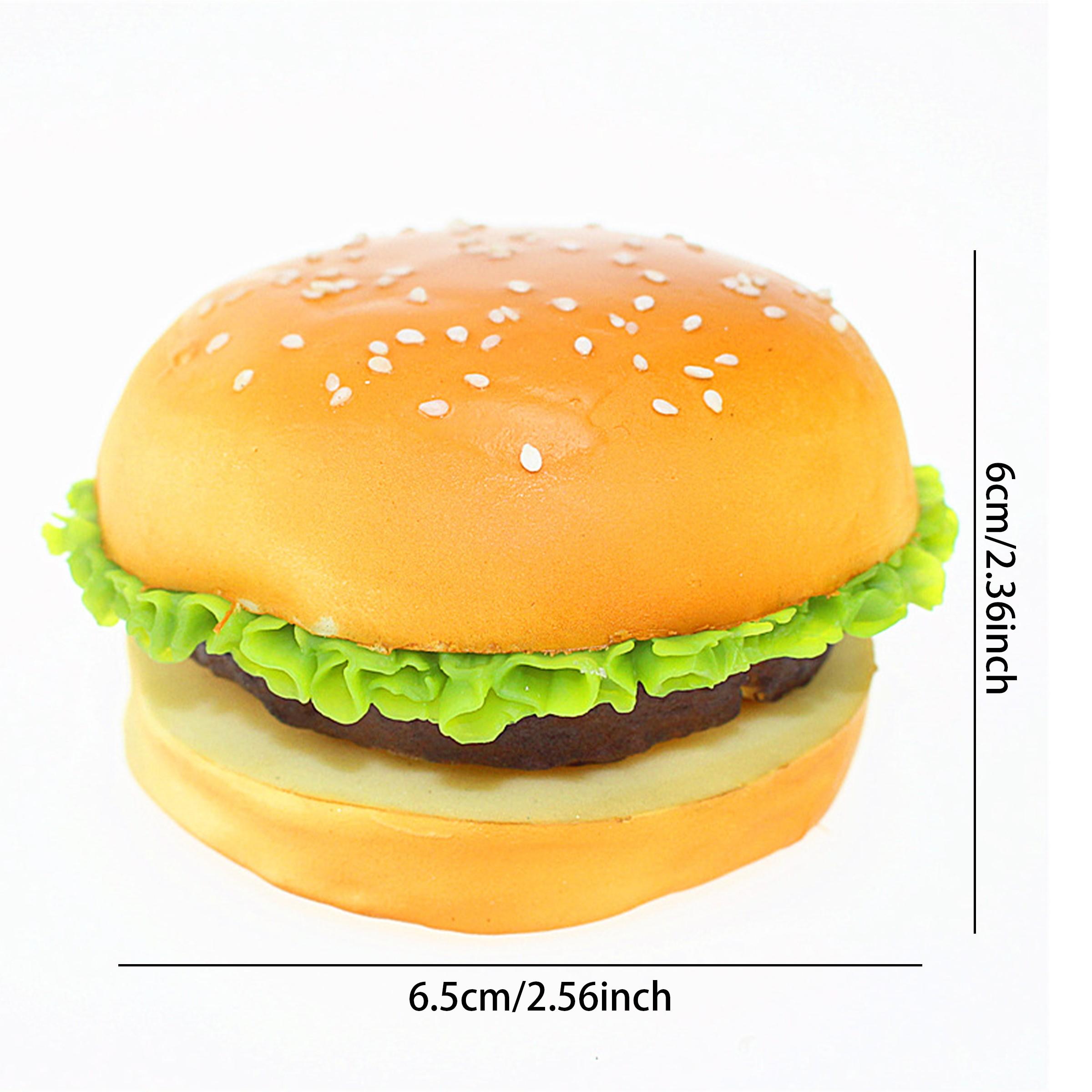 PU Simulation Hamburger Squeeze Toy Slow-Rebound Creative Sesame Bread Squeezeable Toy Food Model Gift