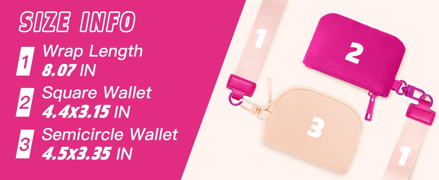 Women's Mini Zipper Wristlet Wallet, Sporty Nylon Material, All-Season Use, Dual Pocket Design, Portable Key Chain Coin Pouch