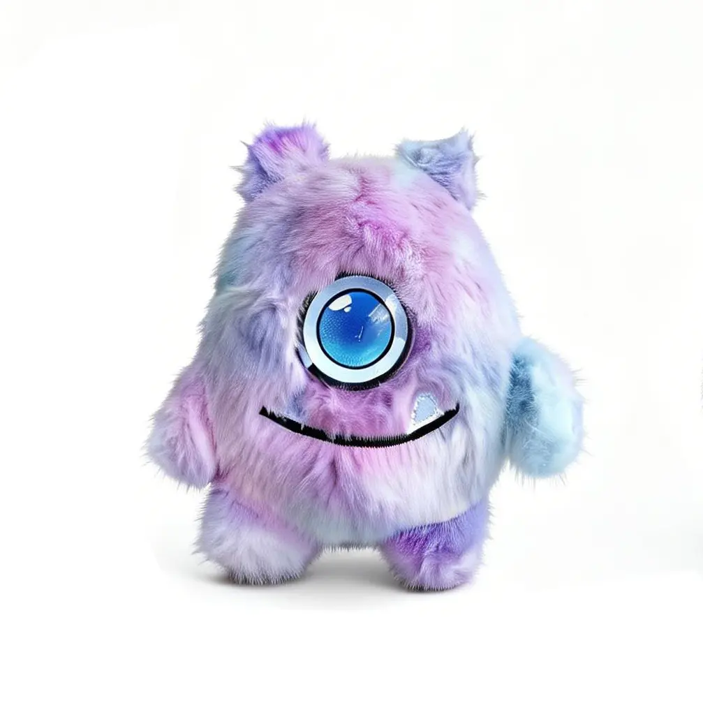 Emotional AI Smart Voice Interactive Plush Toy with Plush Fabric, LED-Lit Eyes, Educational Electronic Pet Companion Robot Doll (Home Decor Figurine)