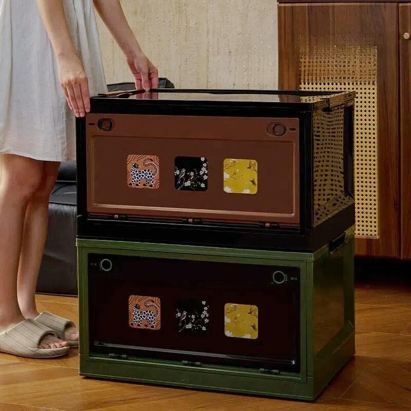 Modular Foldable Storage  | Stackable Design & Dustproof Lid | For Bedroom, Closet & Small Spaces | Dustproof Storage Box