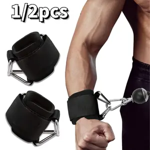 Adjustable Fitness Wrist Straps, Non-Slip Design, Suitable for Cable Machines, Weightlifting, Home Gym, Strength Training Accessories, Training Attachments