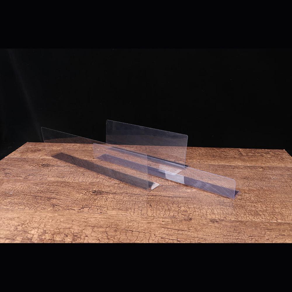 Magnetic L-Type PVC Shelf Divider, Transparent Plastic Store Organizer, Supermarket Display Panel, Convenient Shop Separation Board
